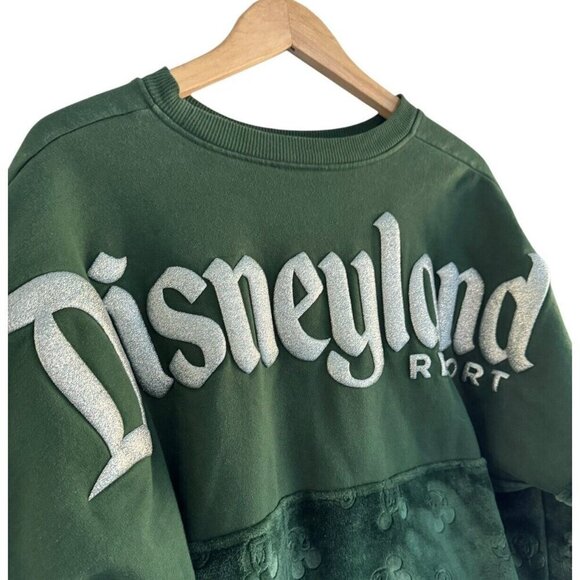 Disneyland Resort Mickey Green Fleece Holiday Spirit Jersey Adult Sz XL - Picture 4 of 10